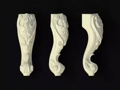 leg High quality 3d models for processing on a cnc machine 3D model