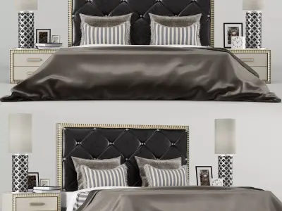 ART DECO BED 01 3D model