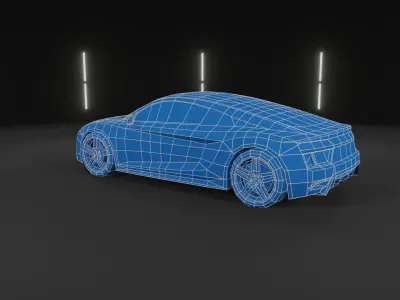 Audi R8 Low-Poly Car Low-poly 3D model