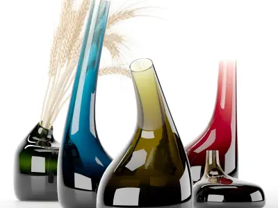 Decorative glass vase 3D model