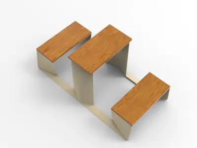 Simu Picnic Set Low-poly 3D model