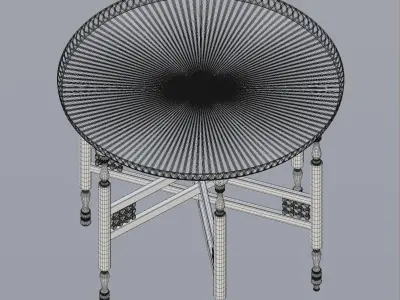 Moroccan tray table 3D model