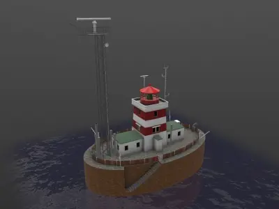 Light House Drogden Low-poly 3D model