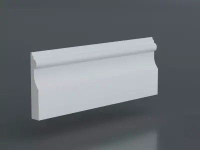 Beaded Baseboard Free 3D model