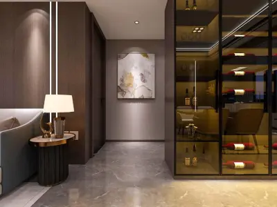 Restaurant Panoramic Modern Guest 3D model