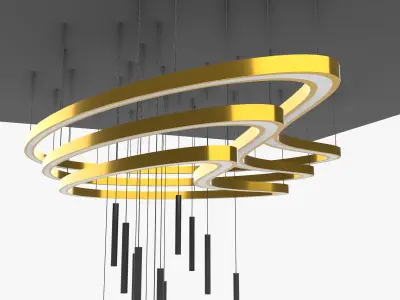 Pendant Ceiling Light 02 3D model