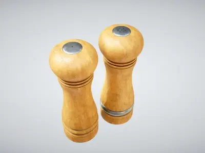 Salt and Pepper Cellar Low-poly 3D model