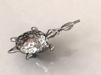 Turtle pendant 36 3D print model
