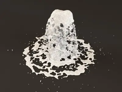 Collection fountain waterfall 3D model