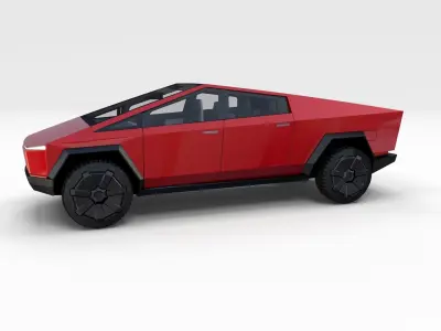 Tesla Cybertruck with Interior Pack 3D model