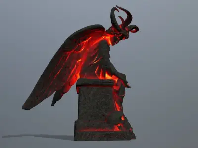 lava statue  Low-poly 3D model