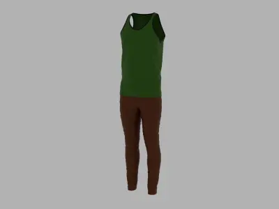 Sport Suit Low-poly 3D model