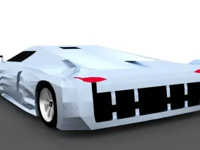 Hypercar Vision J16 C Low-poly 3D model