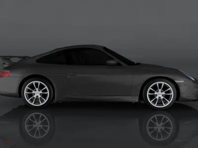 Porsche 911 GT3 996 Low-poly 3D model