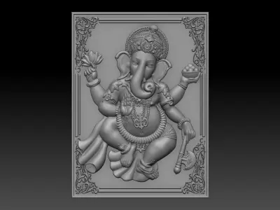Ganesh ji wall art 3D print model