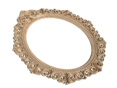 Frame-019 gold ornate frame 3D model