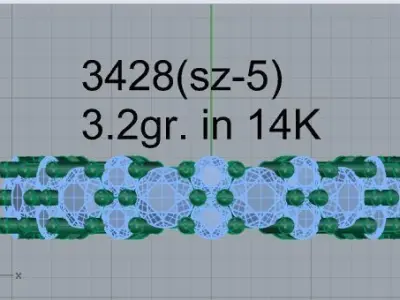 Round Diamond Basket Setting Ring 3428 3D print model