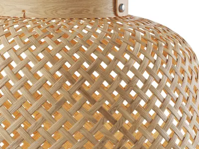 Katia Table Lamp in Bamboo 3D model