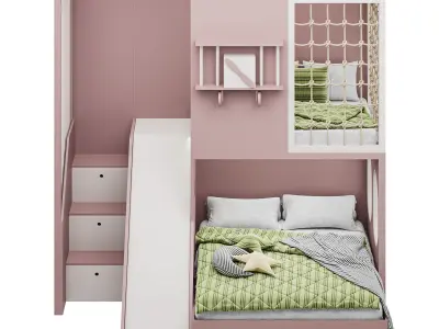 Childrens bunk bed 35 3D model