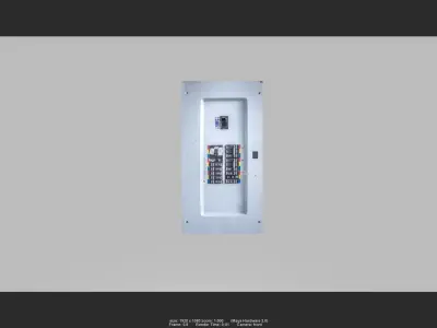 Consumer Unit 01 Low-poly 3D model