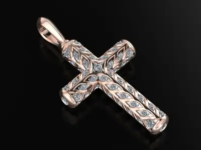 Cross 3DM STL OBJ model for 3D printing and CNC 3D print model