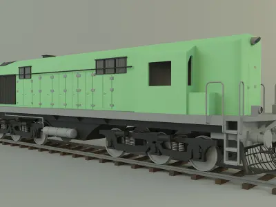train locomotive model 3D model