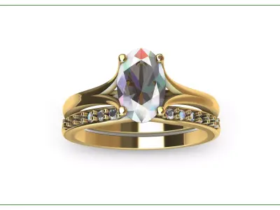 Eternity Solitaire Band Free 3D print model