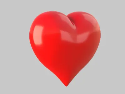 Heart icon v 25 3D model