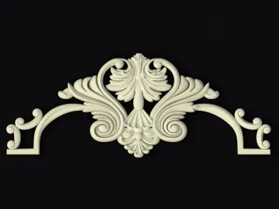 Central decor ornament for furniture 3D model 807