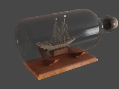 Ship in a Bottle 3D model