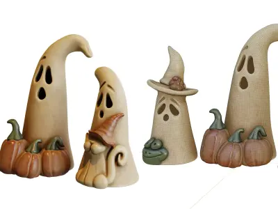Halloween autumn decor pack 3D model
