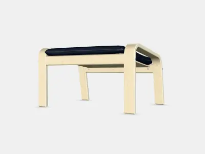 POANG Footstool 22 Low-poly 3D model