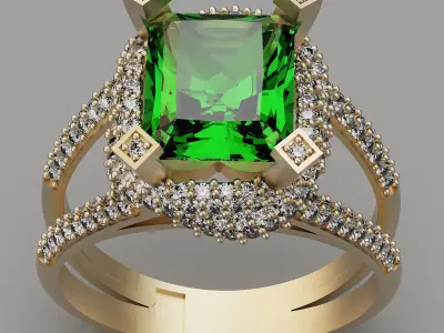 Lux ring silver gold jewelry printable 3D model 3D print model 2