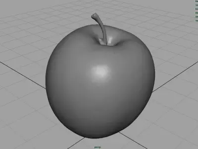 Red Apple Low-poly 3D model