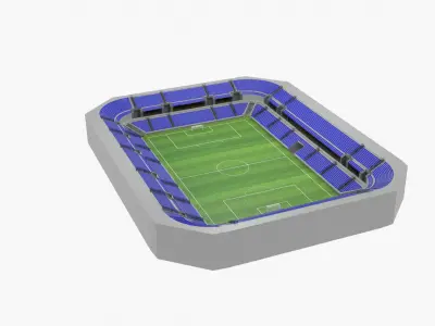 Football Stadium Low-poly 3D model 40