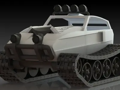 3D Printable V6 Veicle 3D model