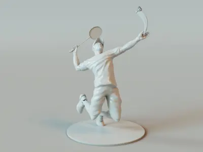 Tennis character 3D print model 3D print model