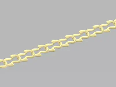 Bracelet - 4 gold chain 3D print model