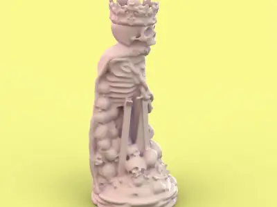 Skull King chess piece 3D print model