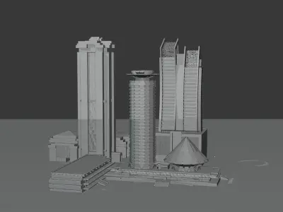 Nairobi CBD Landmark Towers 3DModels   3D model