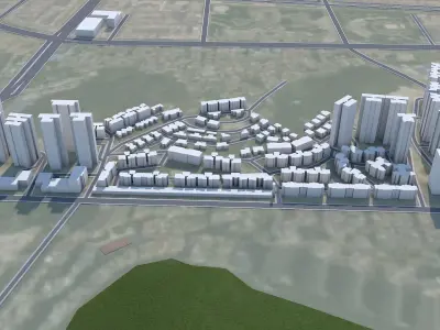 Liupanshui Guizhou China 30km Free low-poly 3D model