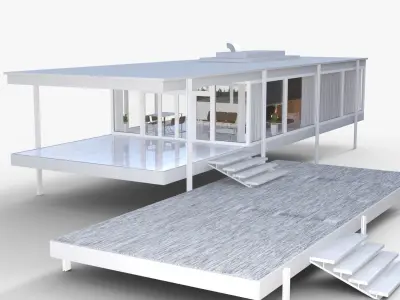 Modular modern 3d house model 3D model