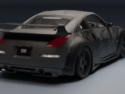 Nissan 350Z Veilside Z33 Low-poly 3D model
