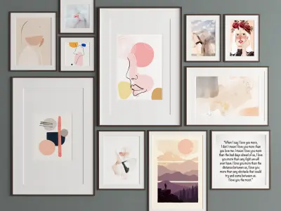 Art Frame 316 Low-poly 3D model