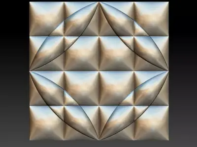 3D WALLPANEL 600MM x 600MM 3D model