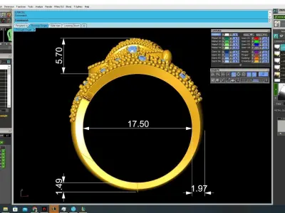 Luxury Snake Ring 3D Jewelry Model 3683 3D print model