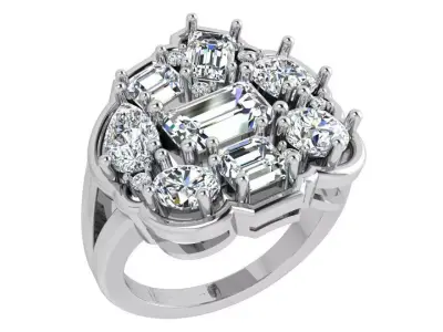 Unique Diamond Ring 4189 3D print model