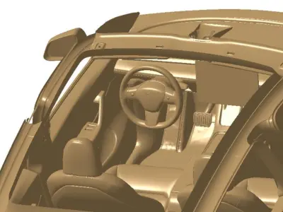 Tesla Model Y AWD 2022 Interior 3d scan model 3D model