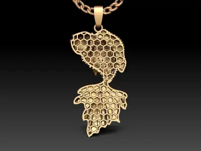 GoldenFish Pendant M44 3D print model