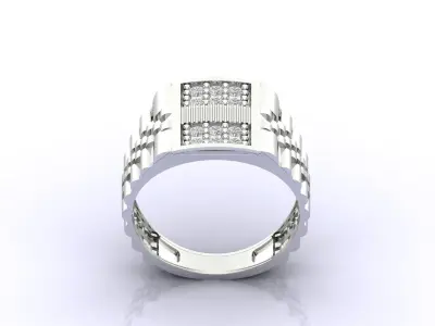 Print Ready STL 3DM  Gents Rings Diamond Men Ring  3D print model 99